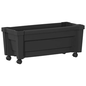 vidaXL Donica Calypso z k&oacute;łkami PP antracytowy