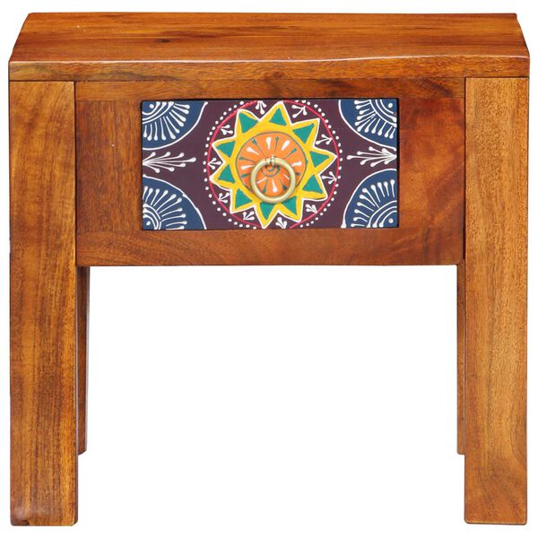 vidaXL Stolik boczny Brązowy 40 x 30 x 36 cm Lite drewno akacjowe