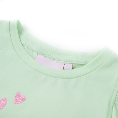 Koszulka dziecięca, z falbankami, delikatna zieleń, 92