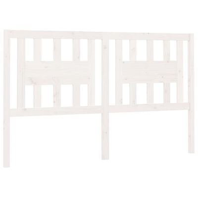 vidaXL Wezgłowie łóżka, białe, 186x4x100 cm, lite drewno sosnowe