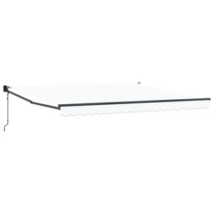 vidaXL Markiza wysuwana Biały 400 &times; 300 cm Poliester i Metal