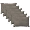 vidaXL Poszewka na poduszkę 6 pcs HOUTEN jasnoszary 50 x 80 cm Welur