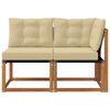 vidaXL Modułowa sofa na zewnątrz z poduszką 2 Sztuka Naturalny