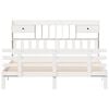 vidaXL Łóżko z regałem, bez materaca, białe, 180x200 cm, sosnowe