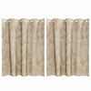 vidaXL Zasłony z weluru z zasłonami 2 pcs Kremowy 140 x 140 cm Aksamit