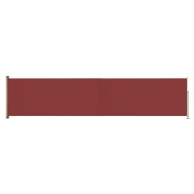 vidaXL Wysuwana markiza boczna na taras, 140 x 600 cm, czerwona