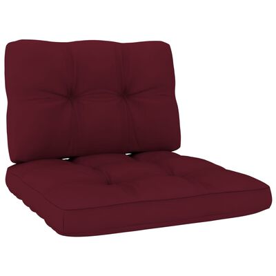 vidaXL Krzesło ogrodowe z poduszkami w kolorze wina, drewno sosnowe