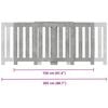 vidaXL Osłona na grzejnik, szarość betonu, 205x21,5x83,5 cm