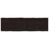 vidaXL Blat, ciemnobrązowy 140x40x(2-4)cm drewno z naturalną krawędzią