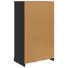 vidaXL Highboard z szufladą 3 pcs Czarny Dąb Materiał drewnopochodny