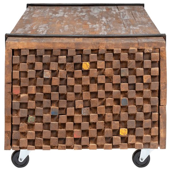 vidaXL Stolik kawowy, 110 x 45 x 38 cm, lite drewno tekowe