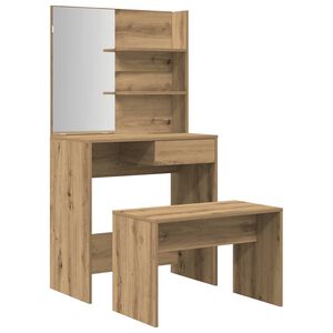 vidaXL Toaletka Zestaw dąb artisan Drewno klejone