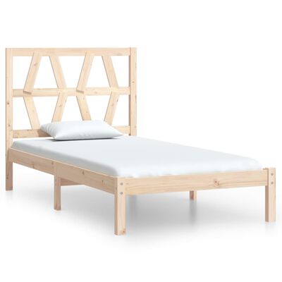 vidaXL Rama łóżka, lite drewno sosnowe, 100 x 200 cm