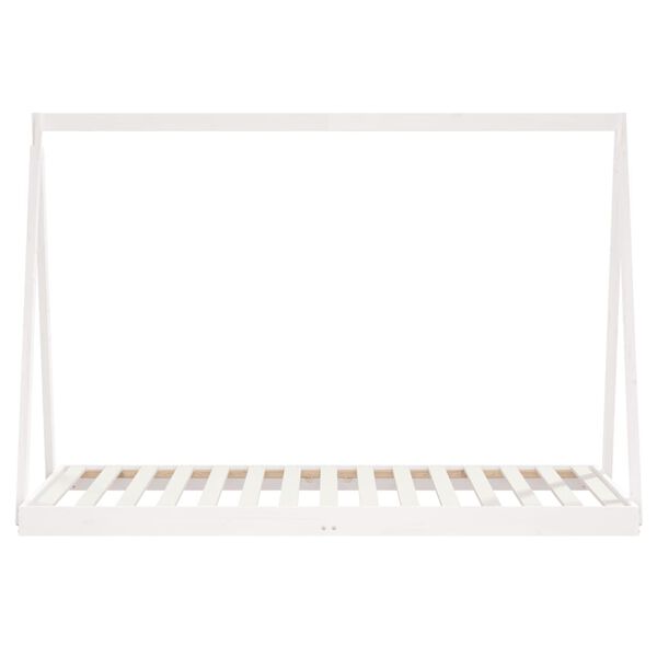 vidaXL Rama łóżka dla dzieci, biała, 90x190 cm, drewno sosnowe