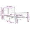 vidaXL Rama ł&oacute;żka bez materaca, 100x200 cm, lite drewno sosnowe
