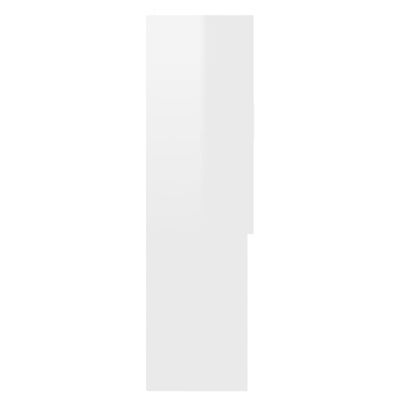 vidaXL Szafka na pralkę, biała, wysoki połysk, 70,5x25,5x90 cm