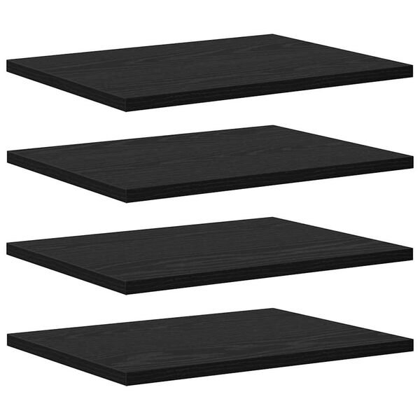 vidaXL P&oacute;łka na książki 4 pcs Czarny 40 x 30 x 1,5 cm