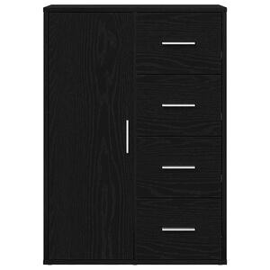 vidaXL Bufet Czarny Dąb 60 x 31 x 84 cm Drewno inżynieryjne