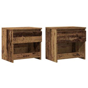 vidaXL Szafki nocne 2 szt. Stare drewno 40x30x39 cm Drewno klejone