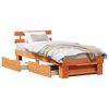 vidaXL Ramka ł&oacute;żka Woskowy Brąz 90 x 190 cm Lite drewno sosnowe