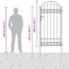 vidaXL Brama ogrodzeniowa Assen z łukowym blatem, stalowa, 102x200 cm, czarna