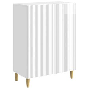 vidaXL Bufet Biały wysoki połysk 66 x 34,5 x 90 cm Drewno inżynieryjne