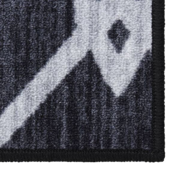 vidaXL Dywanik, czarny, 80x300 cm