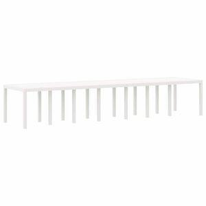 vidaXL St&oacute;ł Ogrodowy Biały 400 x 100 x 73 cm polirattan