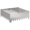 vidaXL Krawężnik do trawnika 60 x 60 x 20 cm Stal srebrny