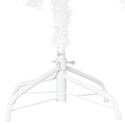 vidaXL Sztuczna choinka o grubych gałązkach, z lampkami, biała, 240 cm