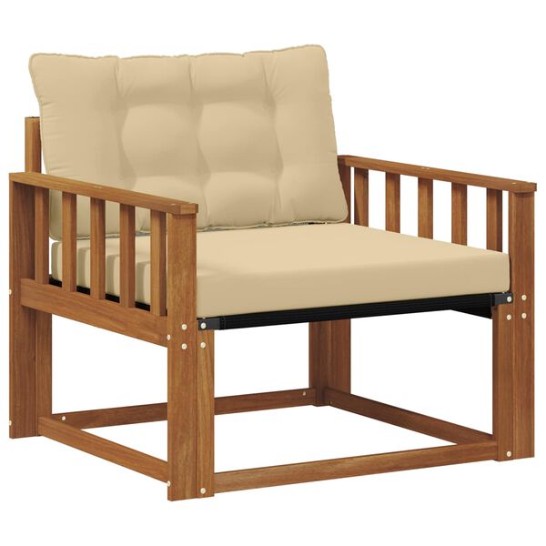 vidaXL Zestaw sof na zewnątrz Drewno akacji i tekstylen Naturalny