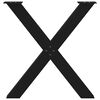 vidaXL Nogi do stołu jadalnego w kształcie litery X 2 szt. Czarne 70x(72-73) cm Stal