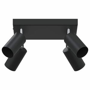 vidaXL Reflektor sufitowy Z reflektorami Czarny 26 x 26 x 16 cm Metal