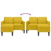 vidaXL Sofa 2-osobowa z szezlongiem w kształcie litery L, ż&oacute;łta, 125cm