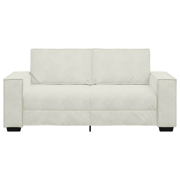 vidaXL Sofa 2-osobowa, kremowy, 180x78x84 cm, tapicerowana aksamitem