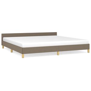 vidaXL Rama ł&oacute;żka bez materaca, taupe, 200x200 cm, obita tkaniną