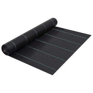 vidaXL Agrotkanina przeciw chwastom, czarna matowa, 1x10 m, PP