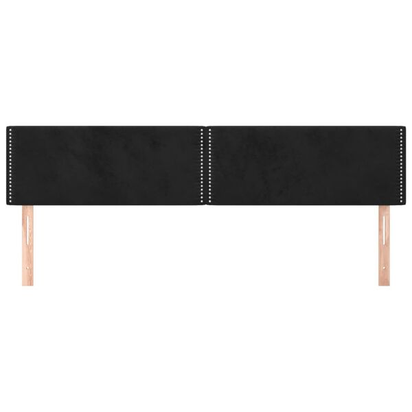 vidaXL Zagł&oacute;wki, czarne, 180x5x78/88 cm, aksamit