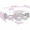 vidaXL Zestaw Sof na Ogr&oacute;d z poduszką 10 pcs Szary polirattan
