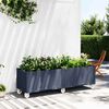 vidaXL Donica ogrodowa na k&oacute;łkach, niebieskoszara, 160x50x54 cm, PP
