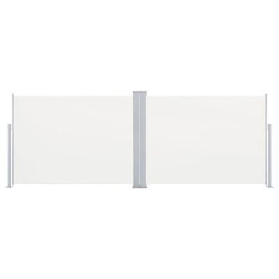 vidaXL Zwijana markiza boczna, kremowa, 100 x 1000 cm