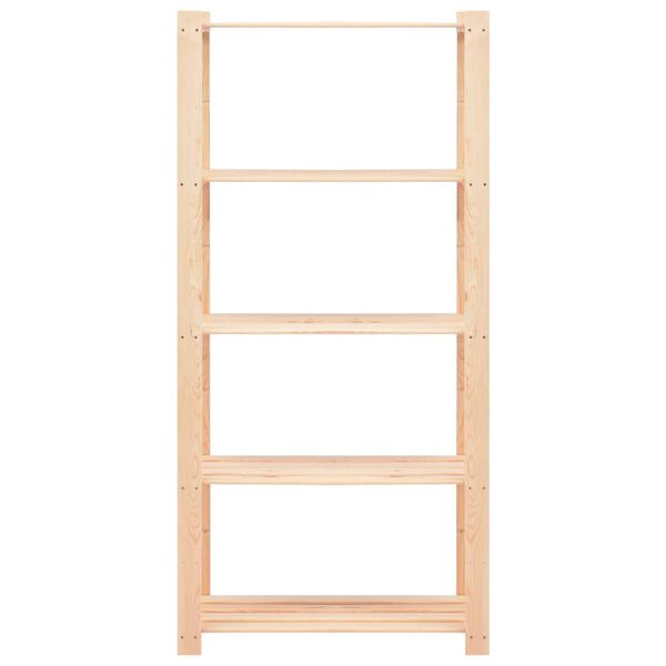 vidaXL Regał z 5 półkami, 80x38x170 cm, lita sosna, 250 kg