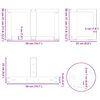 vidaXL Nogi do stolika kawowego w kształcie litery T 2 szt. Czarne 50x25x(30-31) cm Stal