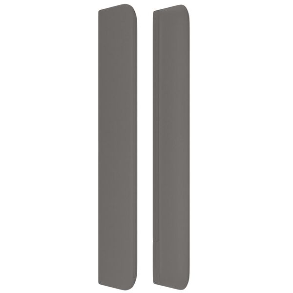 vidaXL Zagłówek uszak, szary, 103x16x118/128 cm, sztuczna skóra