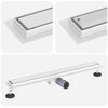 vidaXL 2 w 1 Odwodnienie prysznicowe Srebrny 70 cm Stal nierdzewna 304