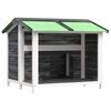 vidaXL Buda dla psa, szara, 96x87x80,5 cm, drewno sosnowe