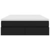 vidaXL Ł&oacute;żko z miejscem na przechowywanie i materacem Czarny