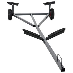 vidaXL Przyczepa do łodzi Srebrny 302 x 107 x 42 cm Stal