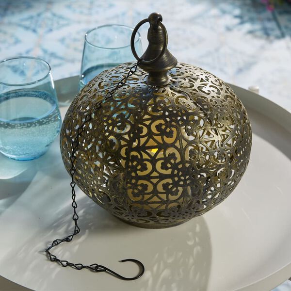 Luxform Orientalna lampa ogrodowa LED Tarsus, antyczny brąz