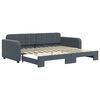 vidaXL Sofa rozsuwana, ciemnoszara, 90x200 cm, aksamit